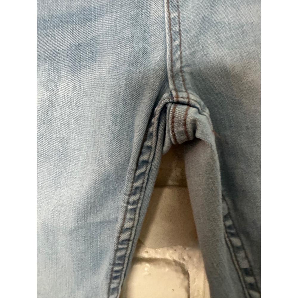 Sandpiper Floral Embroidered Light Wash High Rise Cropped Jeans Summer Boho - Picture 4 of 8
